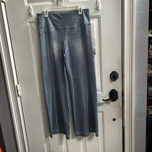 Lucy Indigo Light Indigo Wide Leg Leisure Pants Sz L